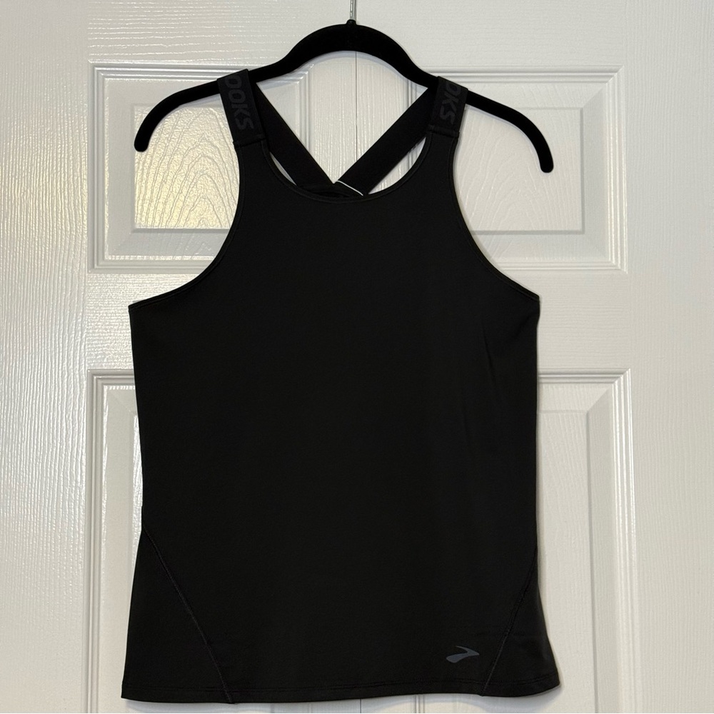 Brooks Women's Sleek Black Pick-Up Tank Top